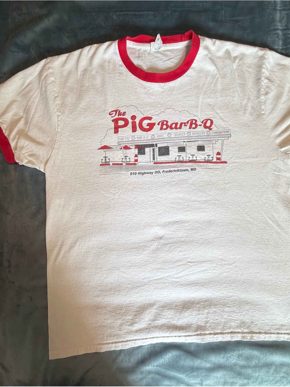 White & Red Ringer Tee - Kids